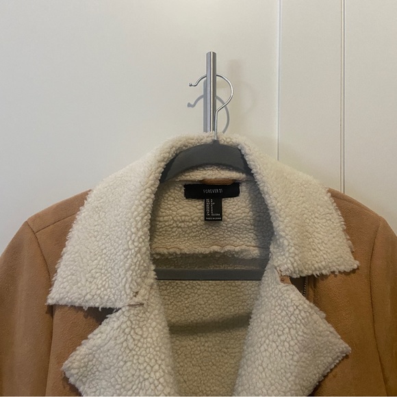 Faux suede and Sherpa brown jacket - Picture 3 of 3